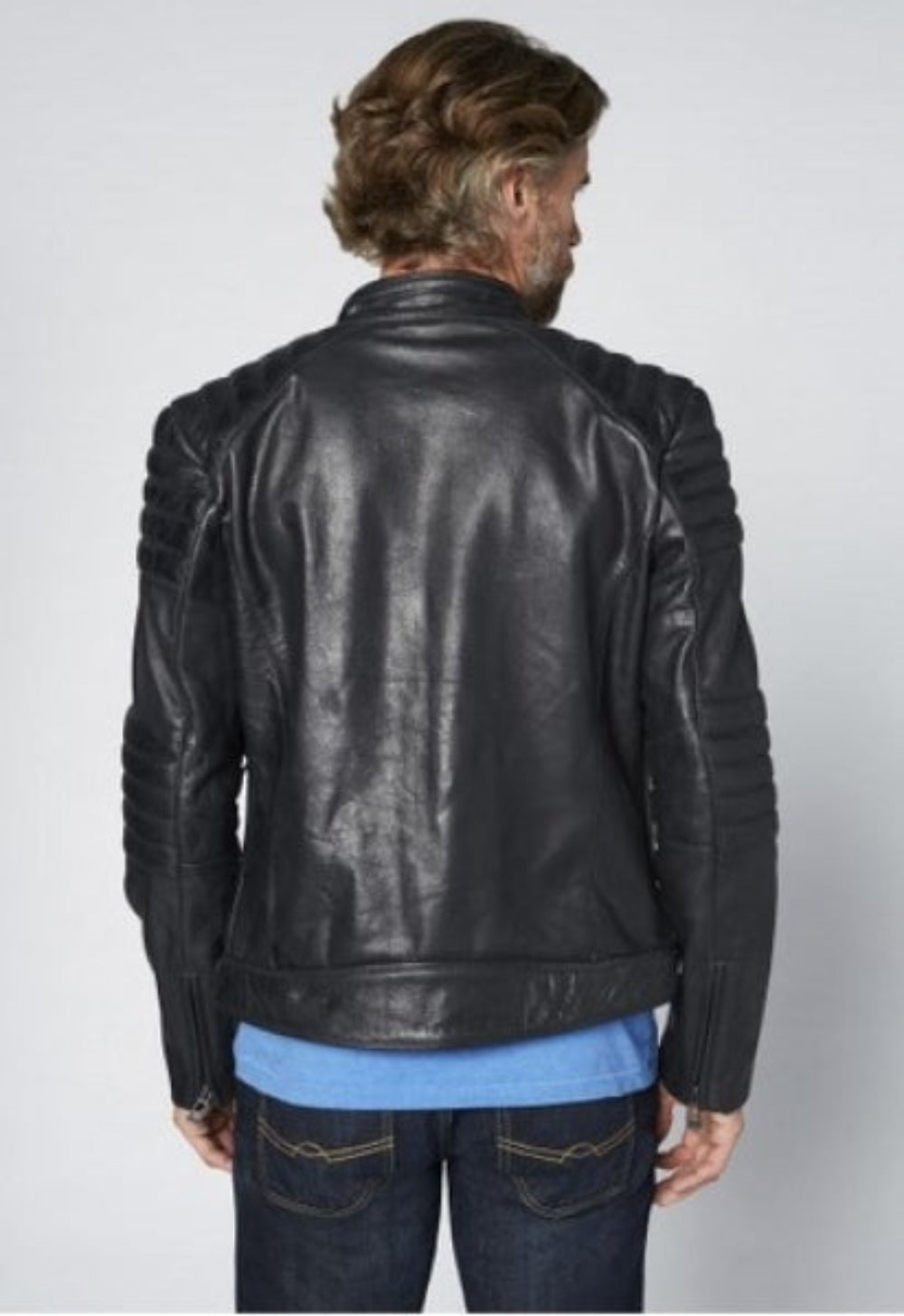 Premium Herren Leder-Bikerjacke von Colorado Denim