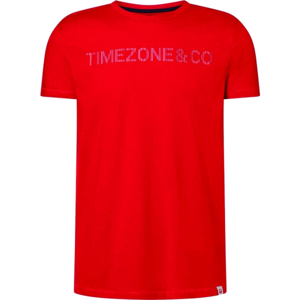 Timezone T-Shirt Herren – Klassisches Logo-Shirt aus 100% Baumwolle mit Rundhalsausschnitt & sportiven Flatlocknähten