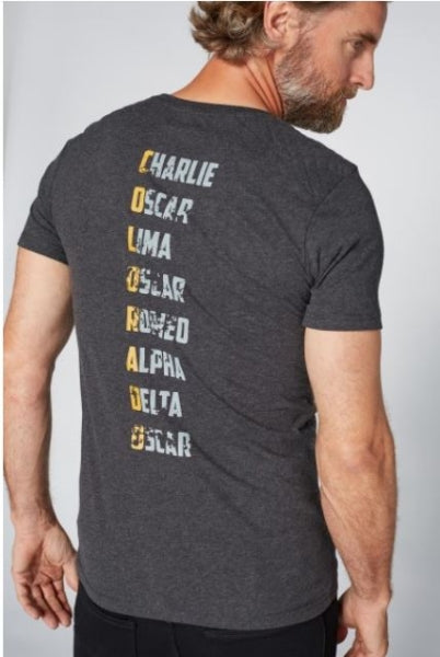 Colorado Denim Rundhals T-Shirt „Flavius“ mit Fliegeralphabet