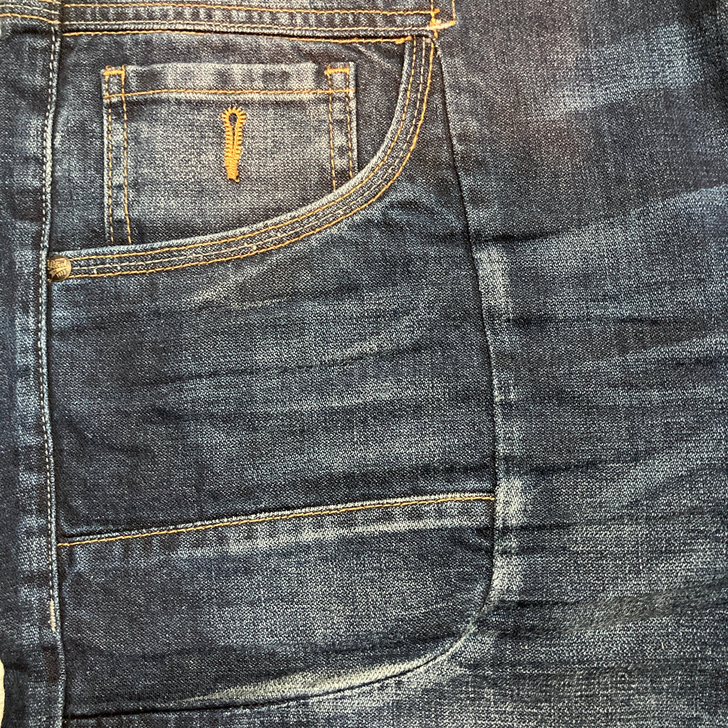 Petrol Industries Jeans Short mit hellen Denim-Kontrast-Einsätzen