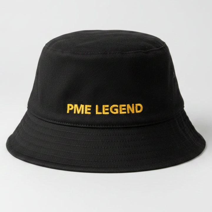 Bucket Hat von PME Legend – Wendemütze in Schwarz/Gelb aus 100 % Baumwolle