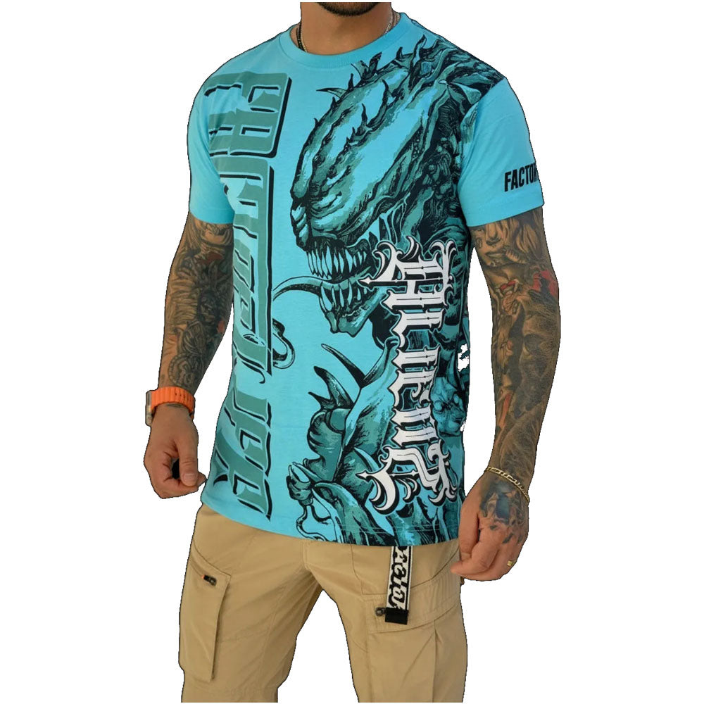 T-Shirt von Fact Of Life "Aliens" in der Farbe Blue Atoll
