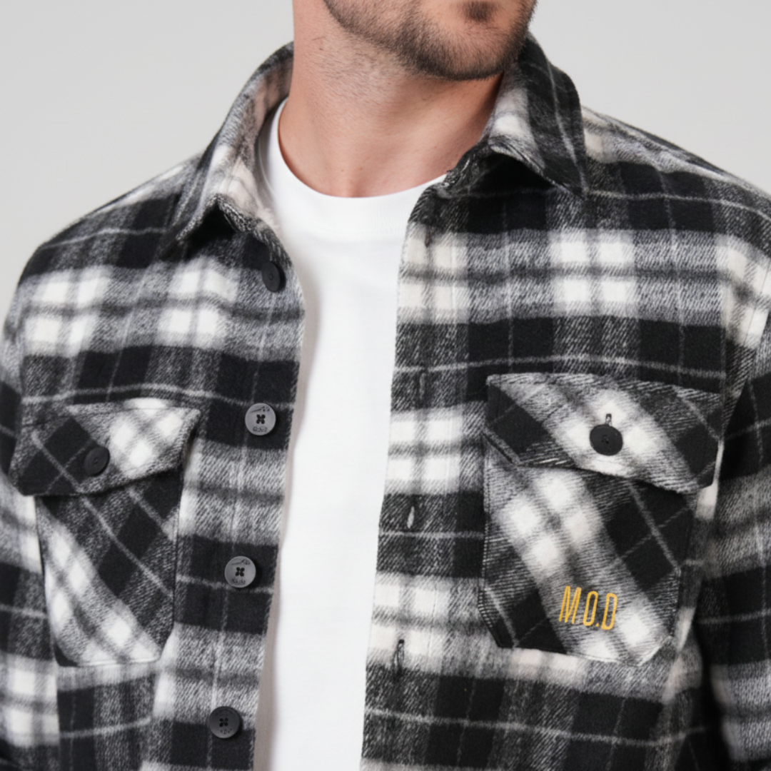 Karohemdjacke mit Teddyfutter von Miracle Of Denim