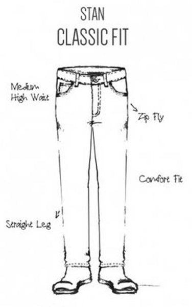 Oklahoma Jeans "Stan" Medium Worn in - auch in große Größen