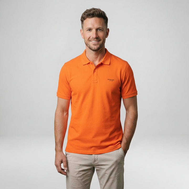 Cars Jeans Poloshirt „DARIO POLO“ – Stilvolles Herren Polo-Shirt in Grey Blue & Orange