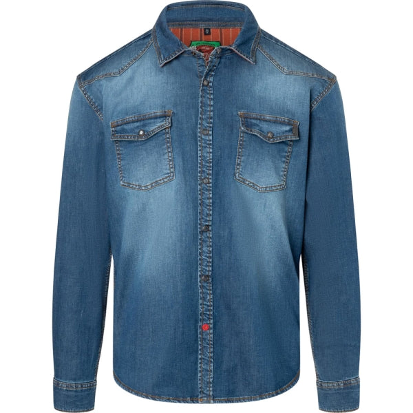 Timezone Denim Langarmhemd – Middle & Used Wash | Herren