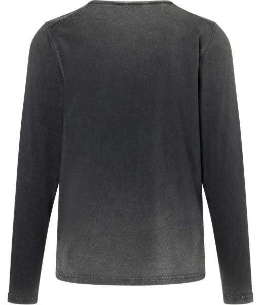 Timezone Herren Langarm T-Shirt – Lässiges Longsleeve aus 100% Baumwolle in Black Olive & Dark Navy