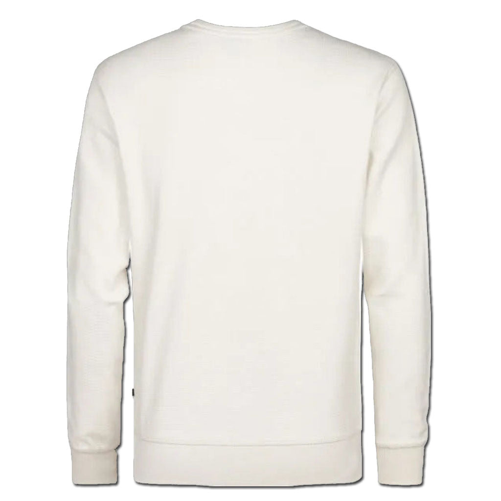 Petrol Industries Herren Rundhals Pullover mit Struktur – Farbe Seashell (Ecru)
