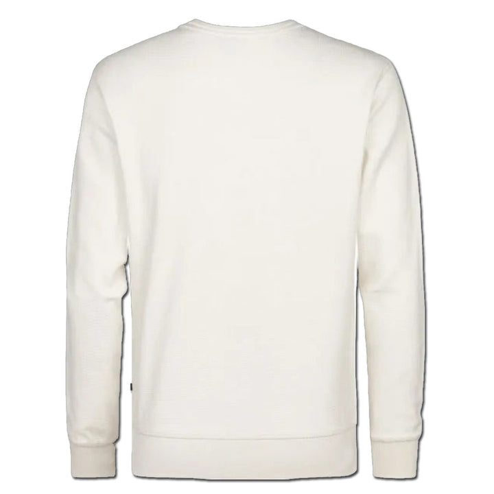 Petrol Industries Herren Rundhals Pullover mit Struktur – Farbe Seashell (Ecru)