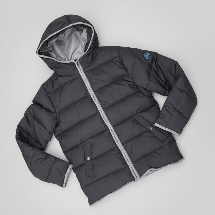 Broadway BNYC Daunenjacke Schwarz Herren – Warme Winterjacke mit Kapuze