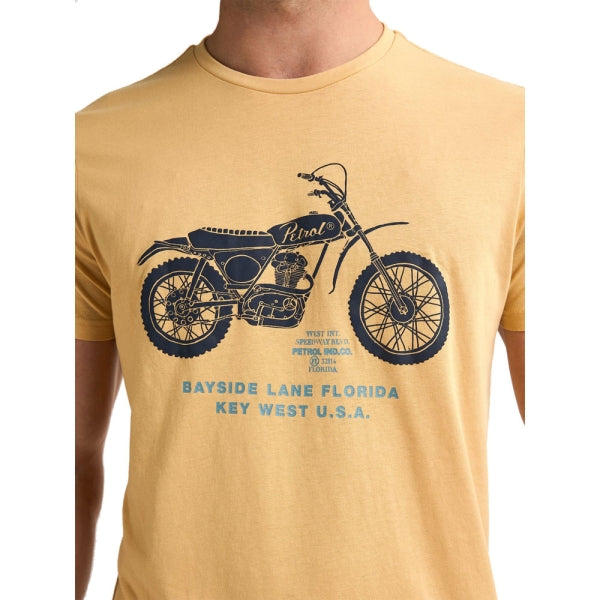 Petrol Industries T-Shirt – Stylischer Print in Ocean & Sunray