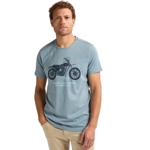 Petrol Industries T-Shirt – Stylischer Print in Ocean & Sunray