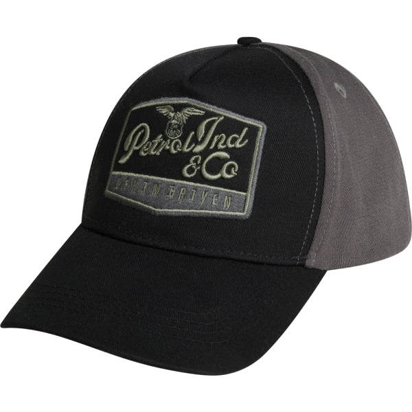 Petrol Industries Baseball Cap Black/Grey | Zweifarbige Cap mit Logo-Stick