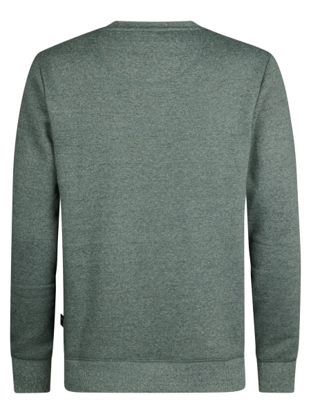 Petrol Industries Herren Pullover Pale Aqua | Rundhalspullover mit Logo-Stick