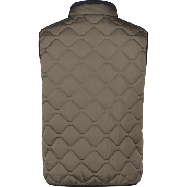 Petrol Industries Herren Steppweste Beluga | Gesteppte Waistcoat mit Strickkragen