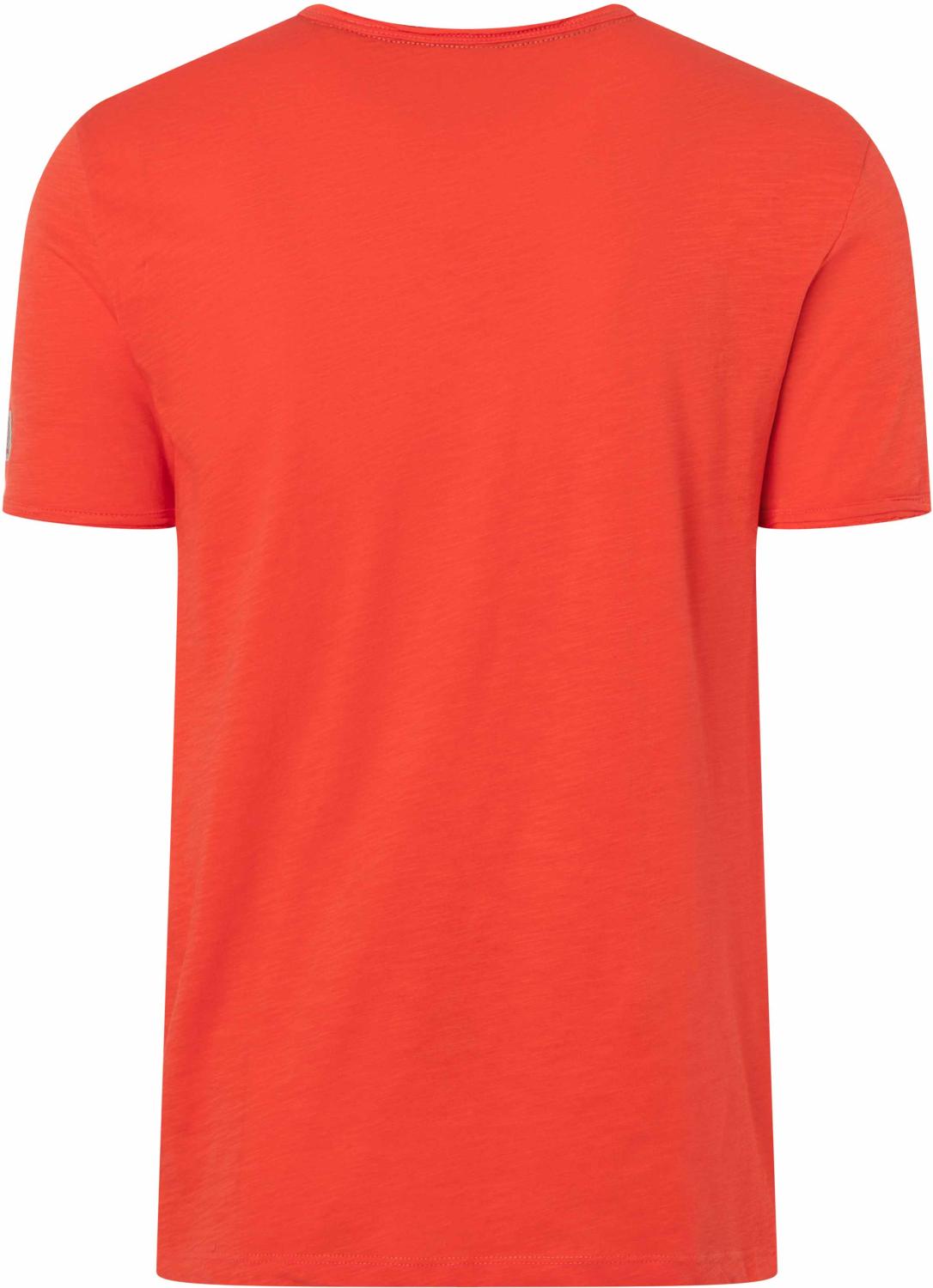 Timezone Men Ripped Basic Tee – Lässiges Herren T-Shirt aus 100% Baumwolle in Chili & Orange