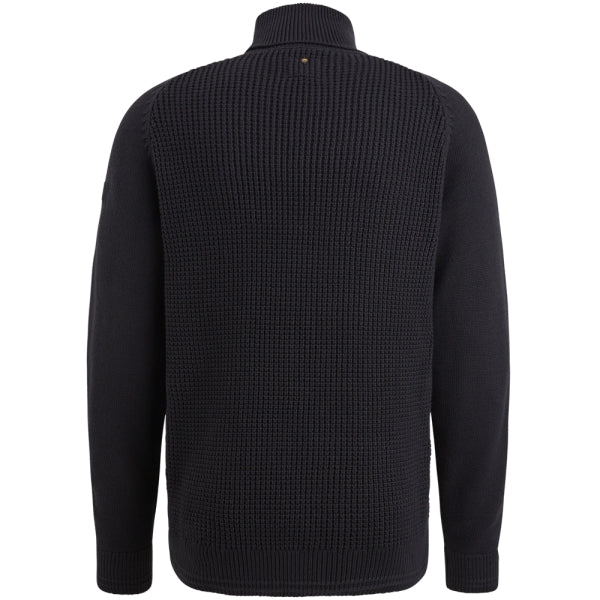 Rollkragenpullover mit Struktur von PME Legend in der Farbe Schwarz