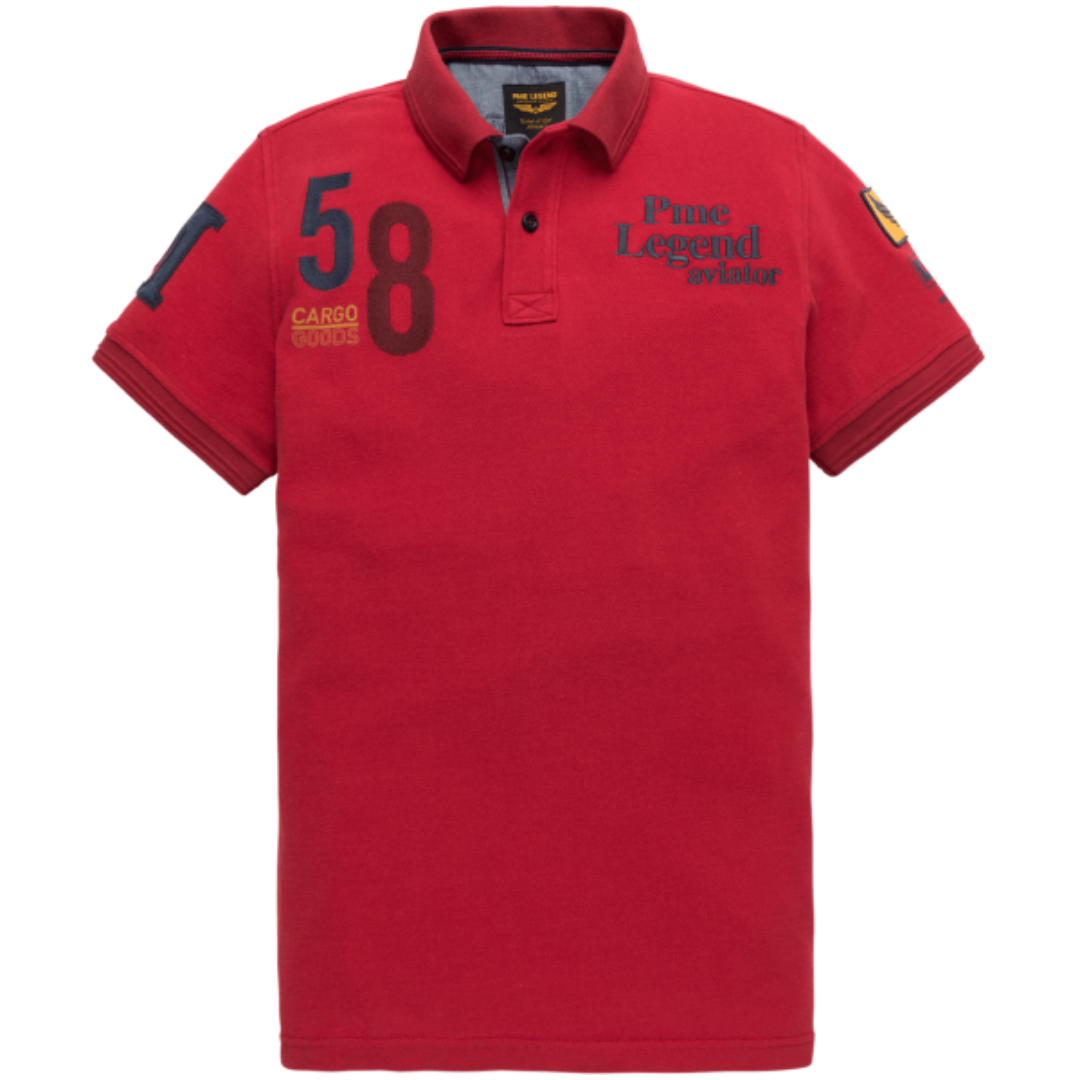PME Legend Herren Polo Shirt in der Farbe Racing Red