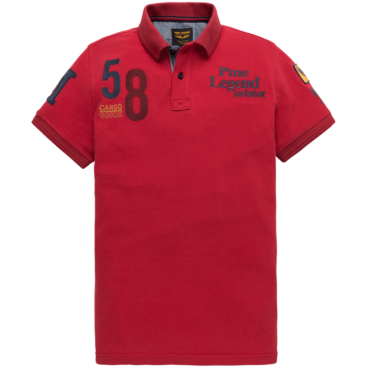 PME Legend Herren Polo Shirt in der Farbe Racing Red