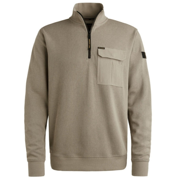 PME Legend Pullover Half Zip Seneca Rock (Beige) | Herren Strickpullover