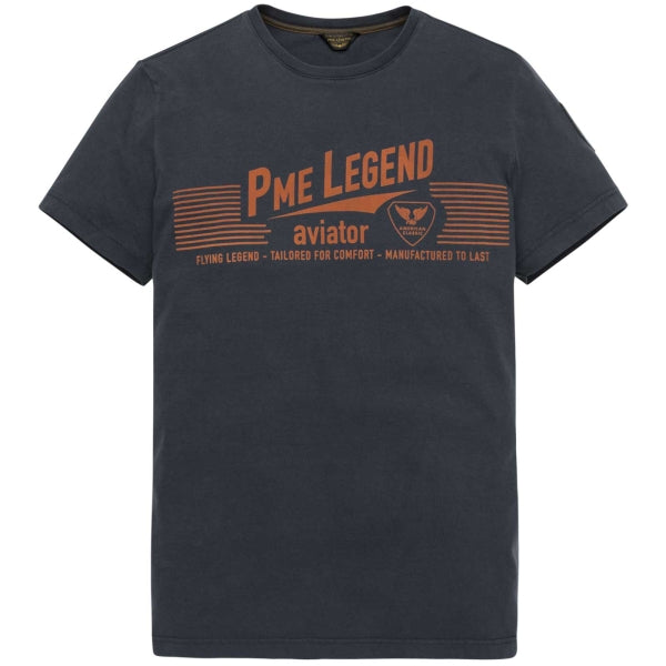 PME LEGEND Rundhals T-Shirt mit Brustprint