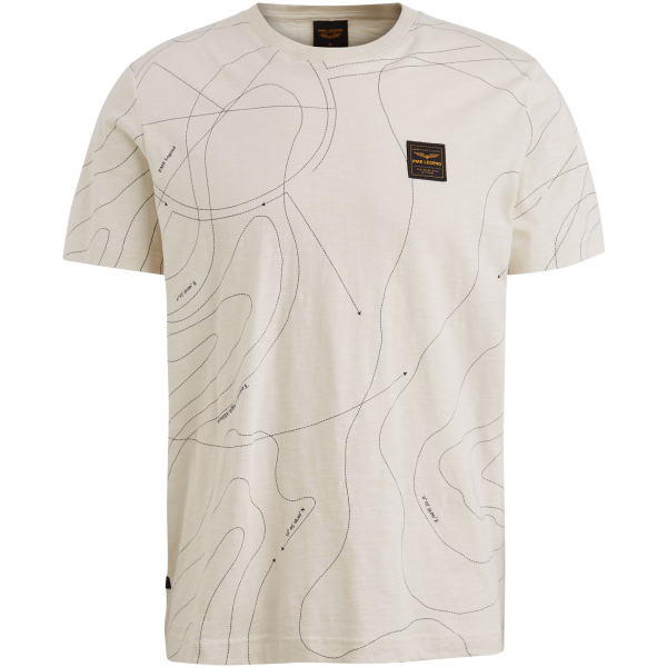 Panel shirt bone white front