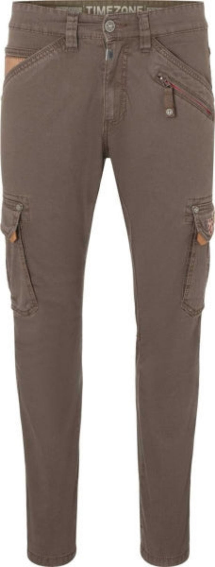 Cargohose │ Timezone Regular Roger │ Slim Fit │ earth grey