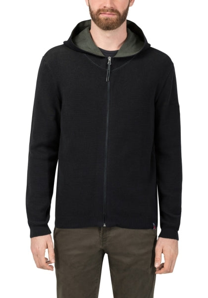 Timezone Herren Strick-Jacke mit Kapuze aus 100 % Baumwolle