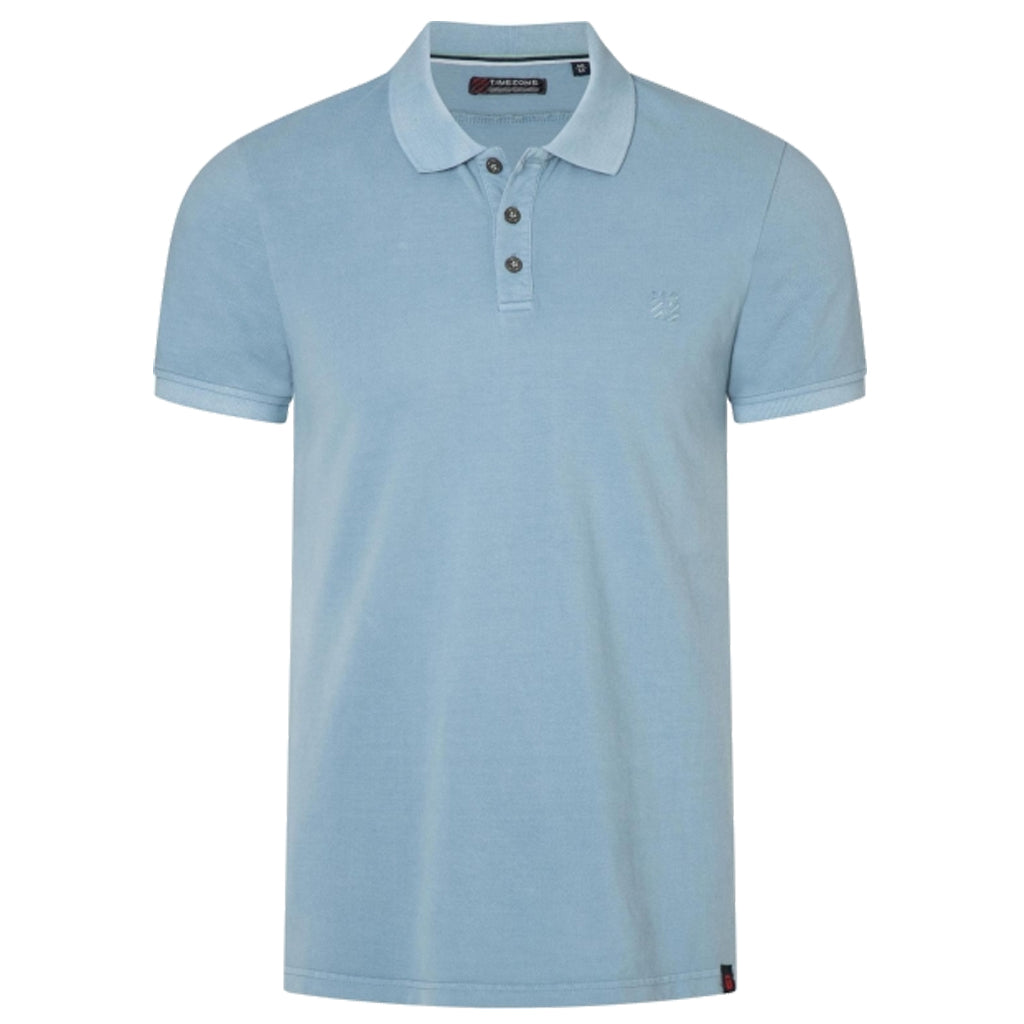 Timezone Men Piqué Poloshirt Washed Dove Blue
