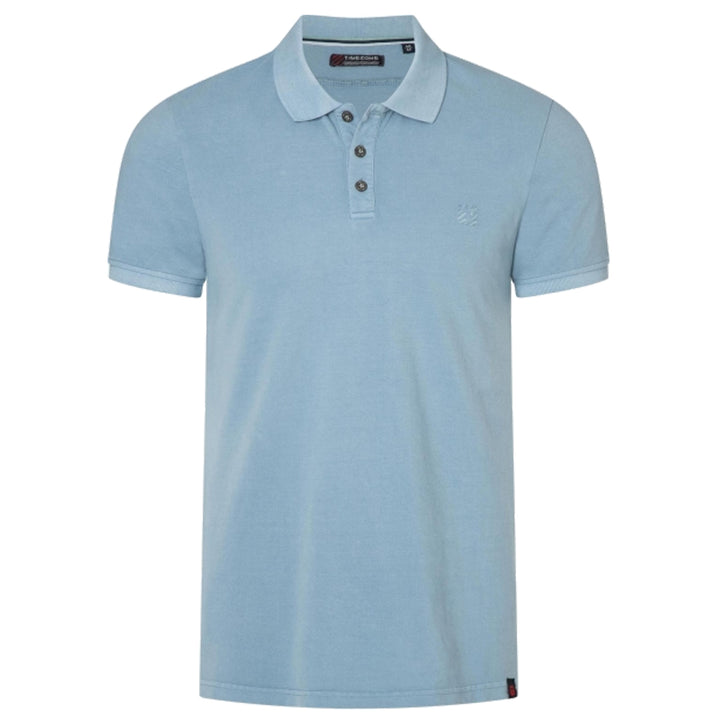 Timezone Men Piqué Poloshirt Washed Dove Blue