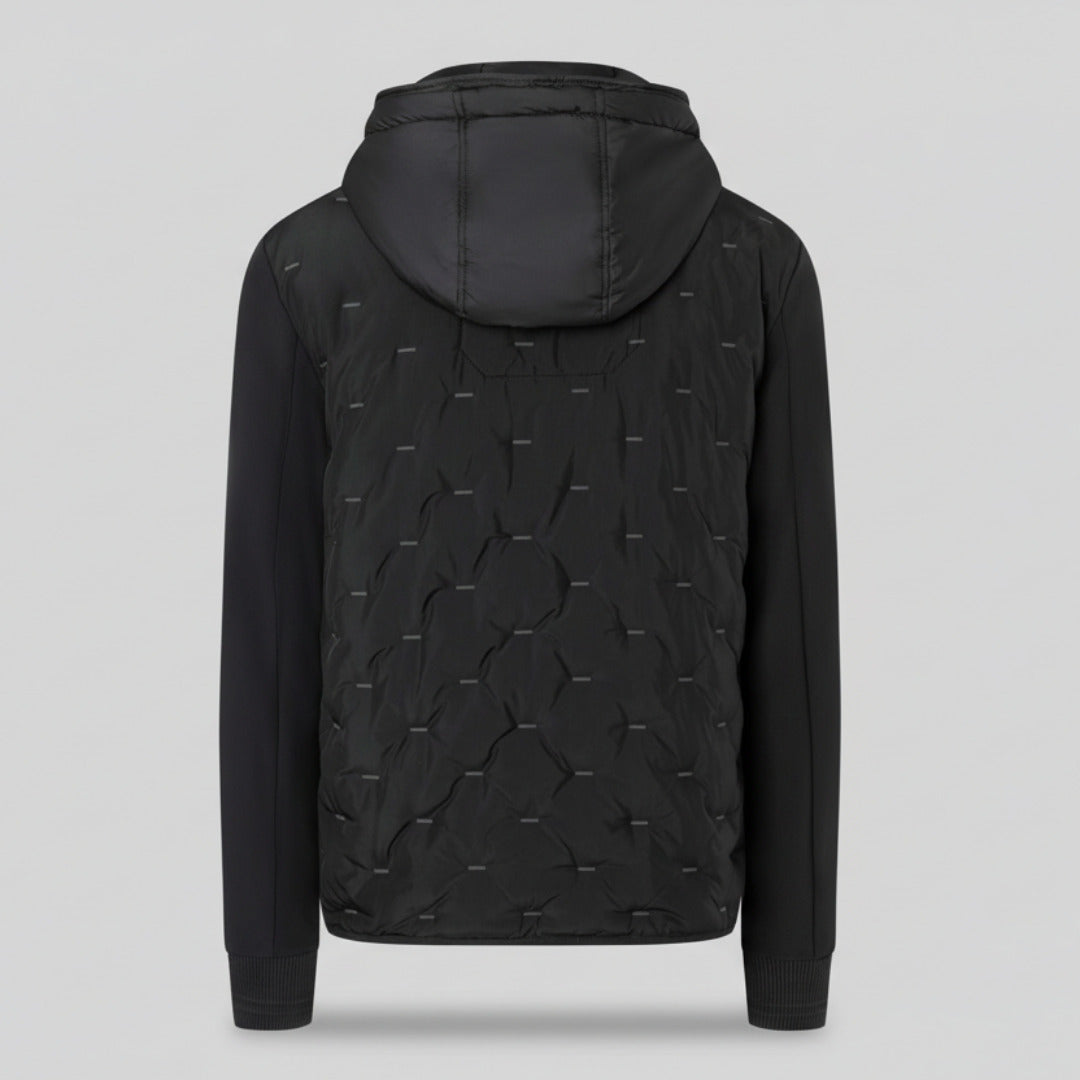 Timezone Bonded Jacket Schwarz – Herrenjacke mit Kapuze & Reißverschluss