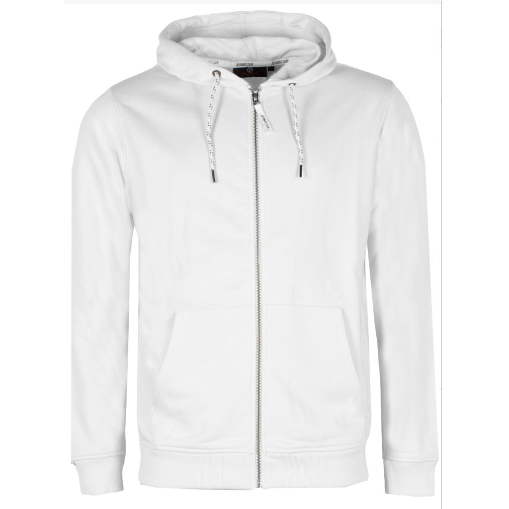 Indicode Jeans Kapuzensweatshirt mit Reißverschluss – Bright White | Leichter Hoodie aus Baumwollmix