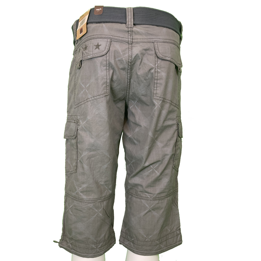 Timezone 3/4 Shorts in Beluga Grey – Lässiger Cargo-Style für Herren
