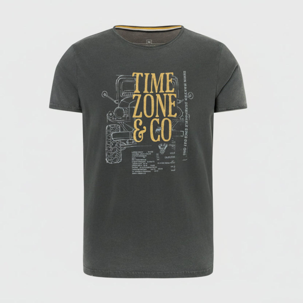 TZ T-shirt jeep gray front