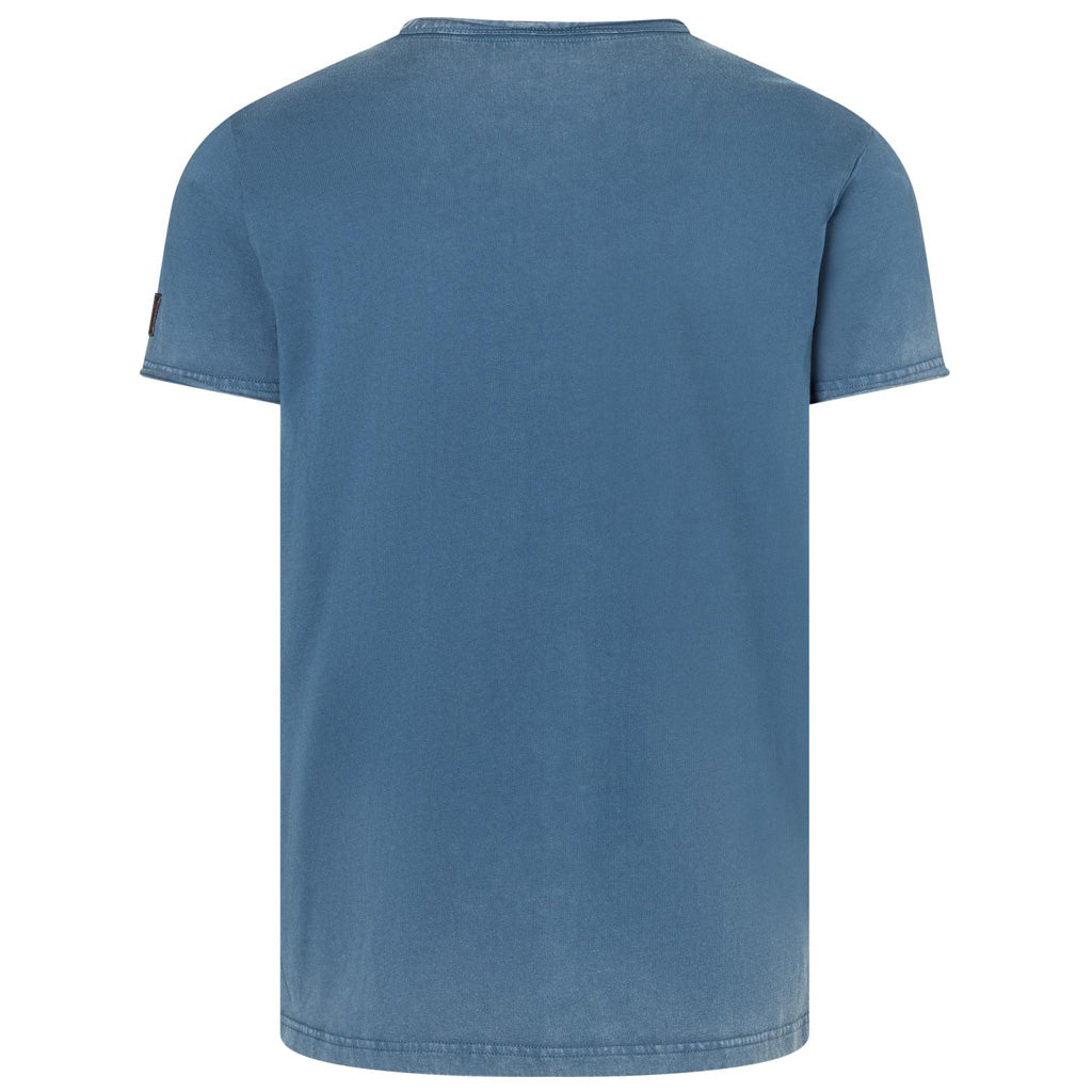 Timezone Herren T-Shirt mit Jeep Print – Dark Shadow Gray | Bone White